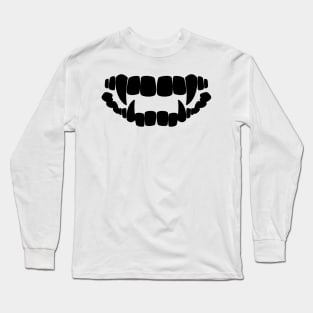 scary teeth face mask Long Sleeve T-Shirt